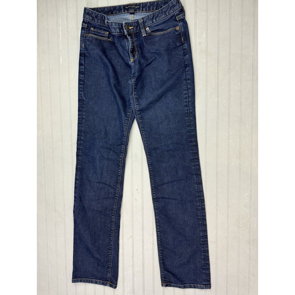 Banana Republic Size 26 2 Womens Jeans Low Rise Straight Stretch Dark Wash